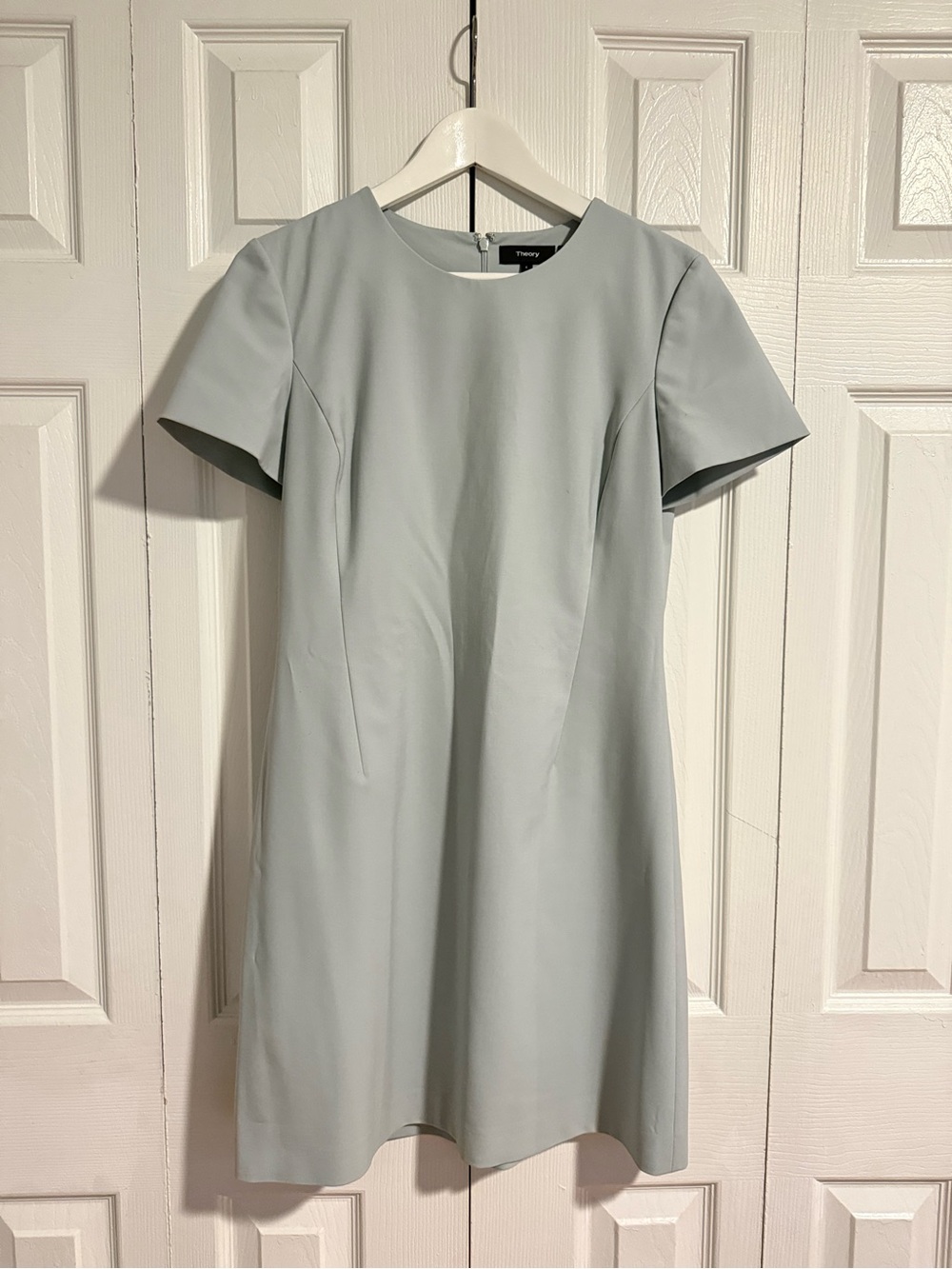 Theory Mint Green Short-Sleeve A-Line Dress